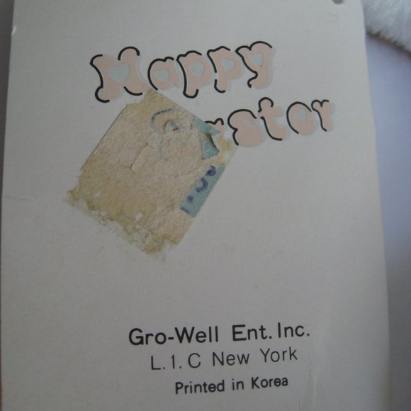 Vintage 1989 Easter Bunny Plush Gro-Well Ent Stuffed Animal With Tags - Picture 6 of 12